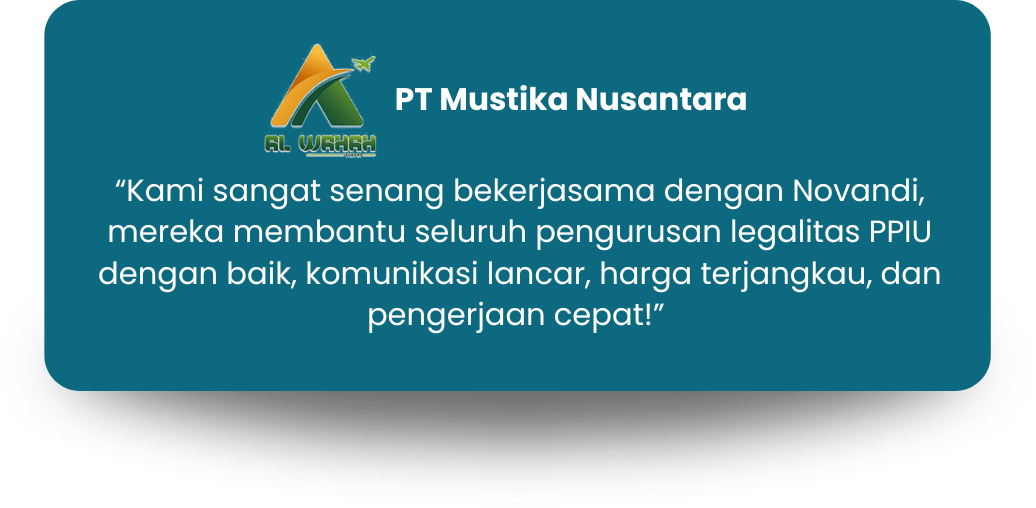 TESTIMONI PT MUSTIKA NUSANTARA